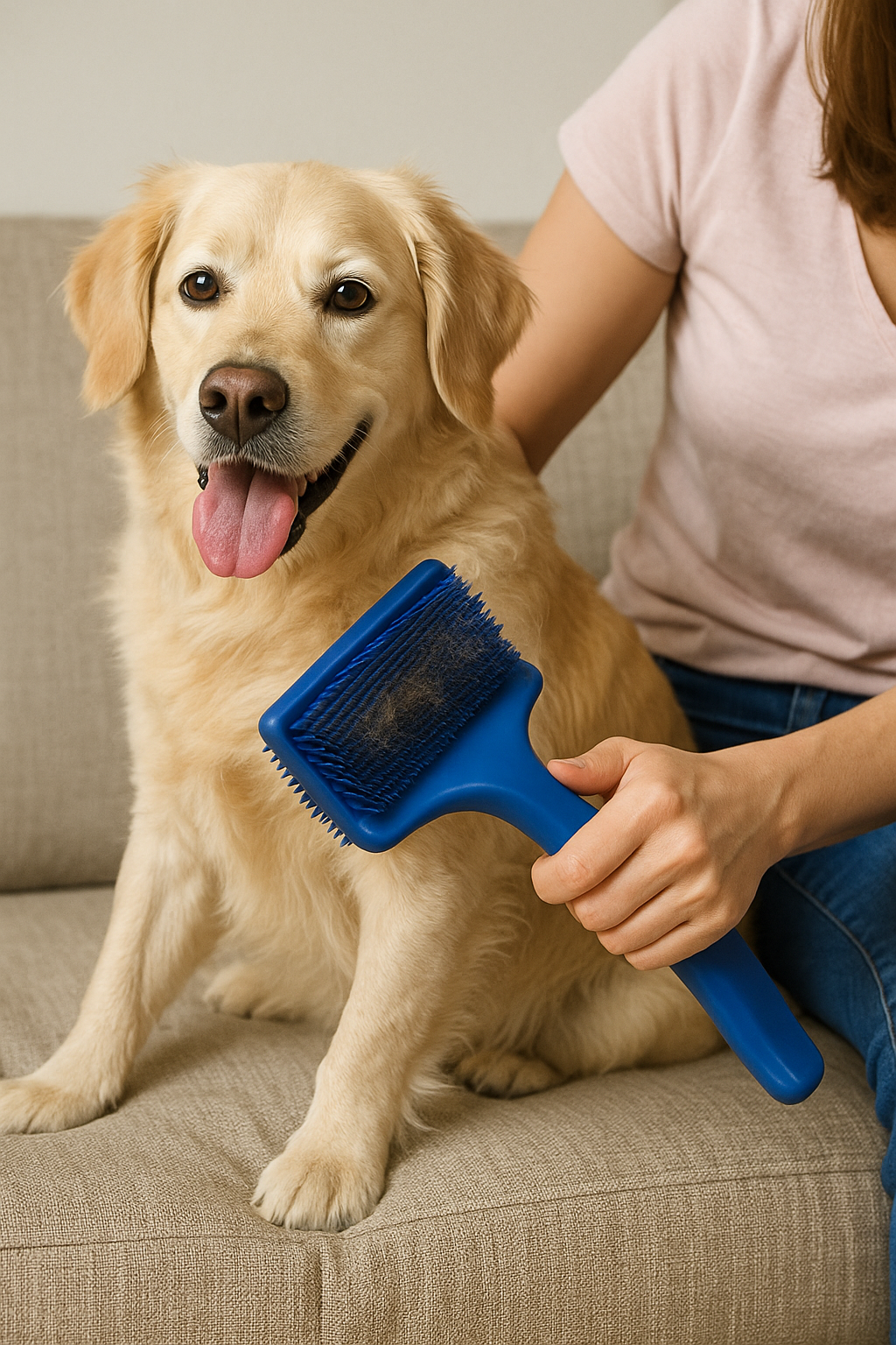Multi-Angle Pet Grooming Brush for Dogs & Cats