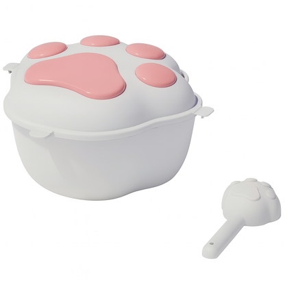 PawPrint™ Airtight Pet Food Storage Container with Matching Scoop – Odor-Proof, Moisture-Proof & Cute Paw Design