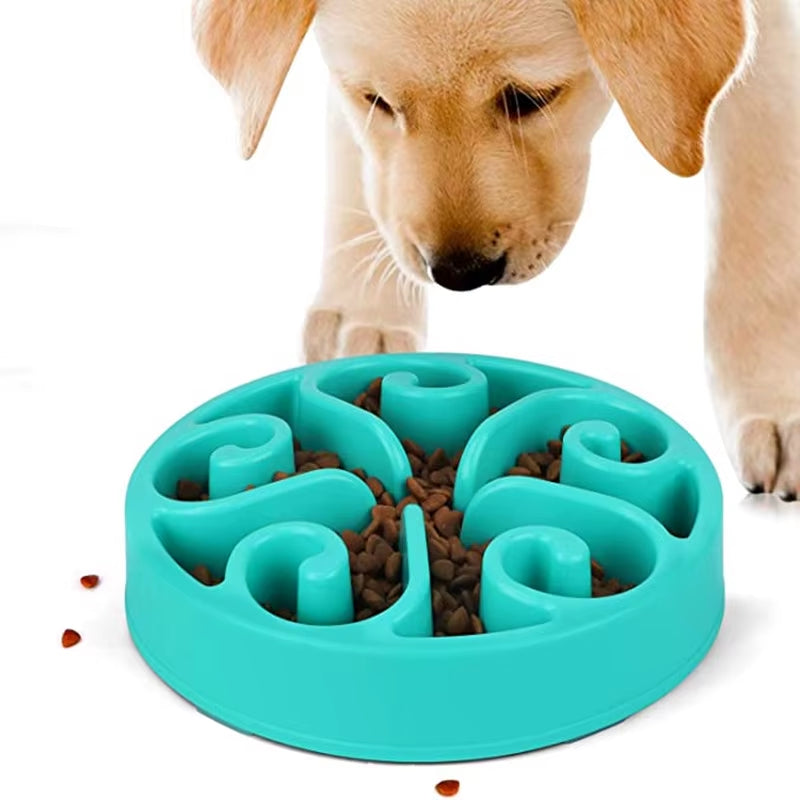 Pet Dog Slow Feeder Bowl Fun Non Slip Anti-Gulping Slower Food Feeding Dishes Eco Dog Bowl for Large Medium Small Dogs Puppy