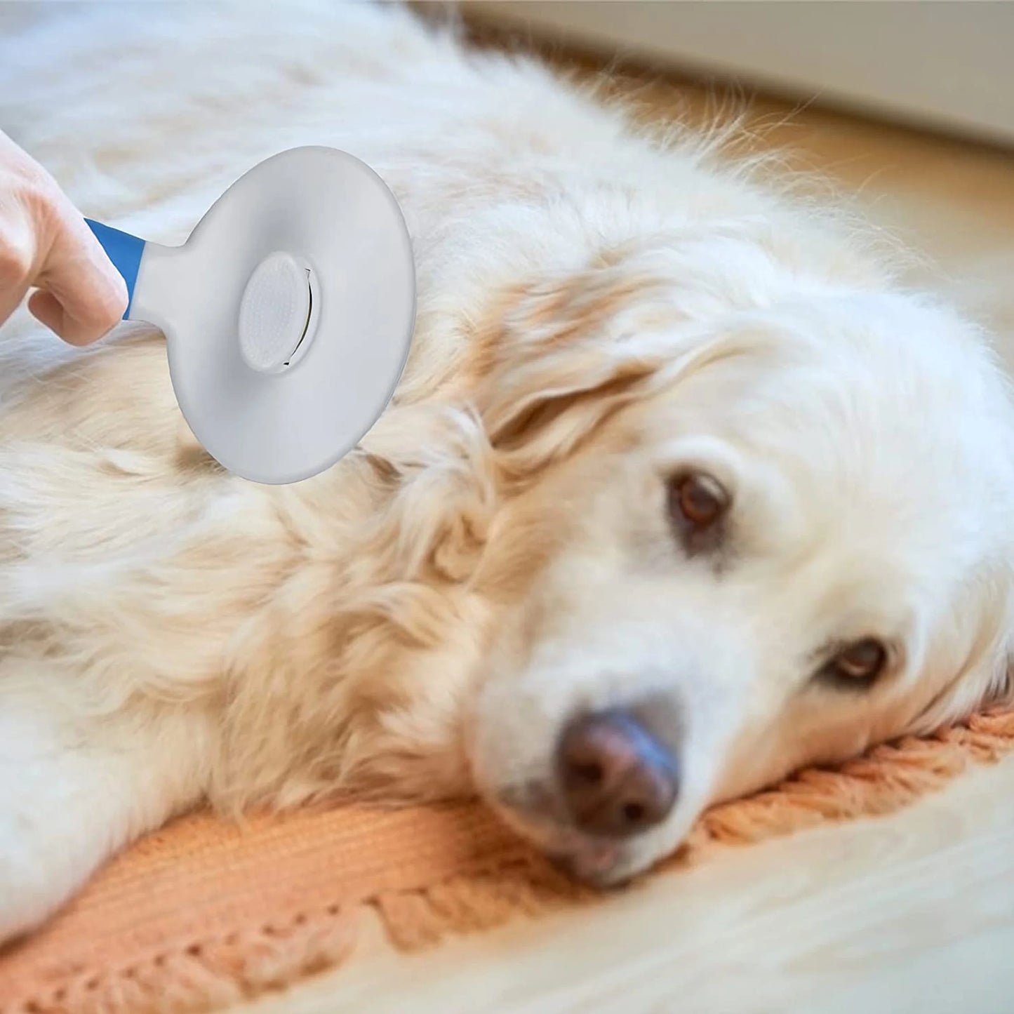 Cat and Dog Brush, Self Cleaning Deshedding Tool for Undercoat, Mats, Knots, Flakes - All Hair Lengths