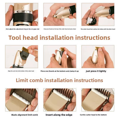 Professional Cat Dog Hair Clipper Grooming Kit Rechargeable Pet Hair Trimmer Shaver Set Animals Hair Cutting Machine Low-Noise