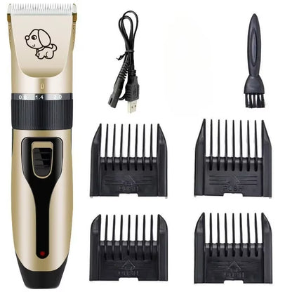 Professional Cat Dog Hair Clipper Grooming Kit Rechargeable Pet Hair Trimmer Shaver Set Animals Hair Cutting Machine Low-Noise