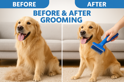 Multi-Angle Pet Grooming Brush for Dogs & Cats