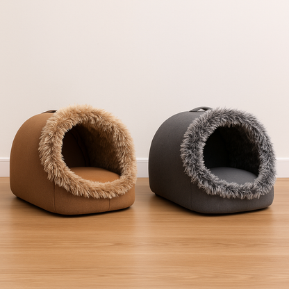 Cozy Pet Cave Bed – Warm Enclosed Nest for Cats & Small Dogs