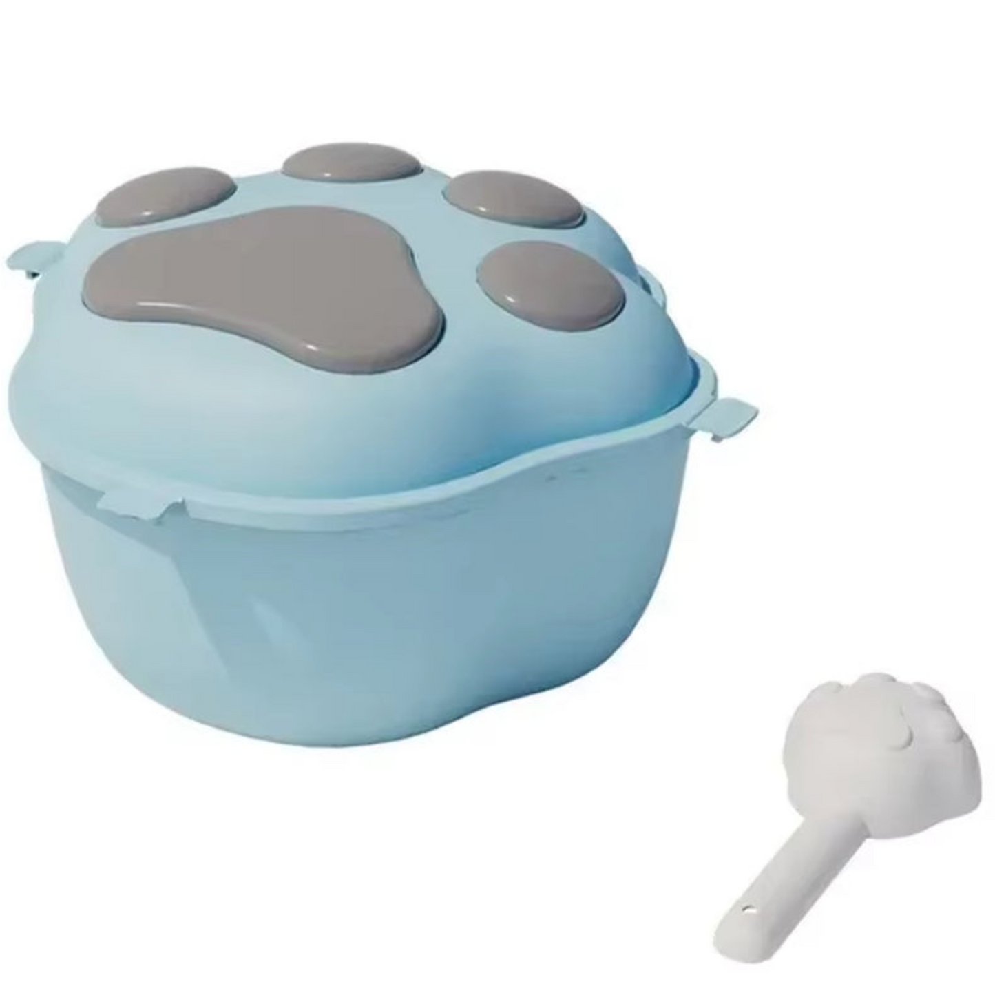 PawPrint™ Airtight Pet Food Storage Container with Matching Scoop – Odor-Proof, Moisture-Proof & Cute Paw Design